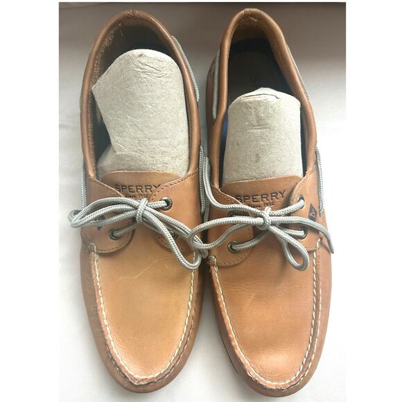 Sperry Authentic Original 2-Eye Boat Shoe Slip On Royal Brown Leather Mens 12W - Picture 4 of 11